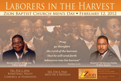 Zion Men Day  postcard